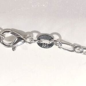 925 Silver Necklace Figaro Jesus Crown of Thorns Christian Catholic Pendant Gift